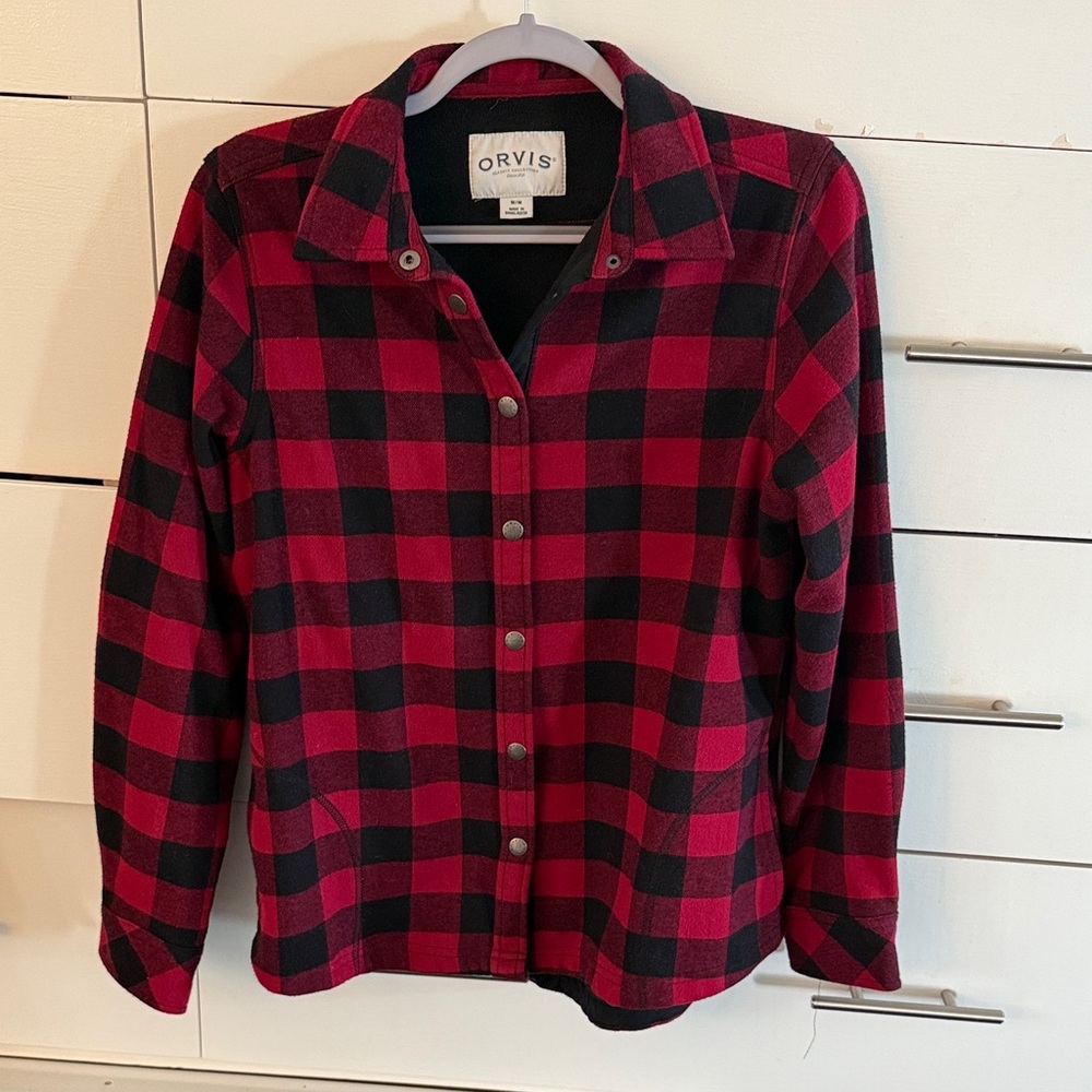 Orvis Flannel Jacket Button Up, Medium